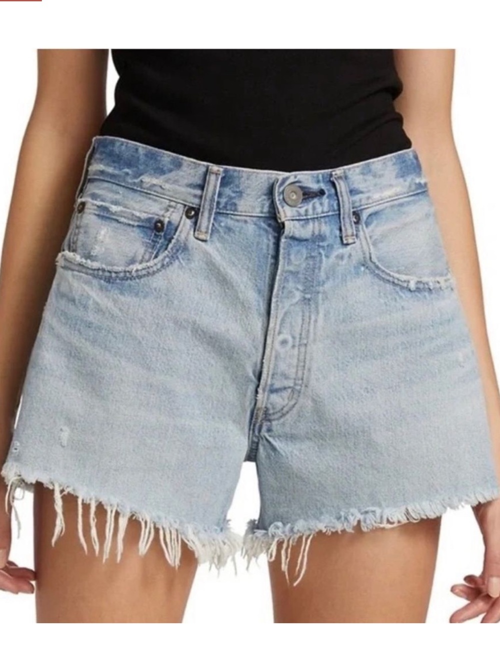 Moussy Vintage Matthews High-Waist Jean Denim Shorts Size 27